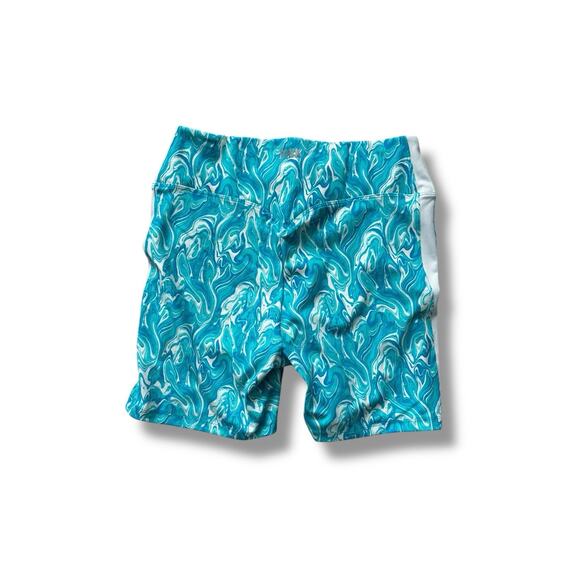 Victoria’s Secret Pink Active High Waist Bike Short Bright Marine Marble Large - Picture 2 of 5